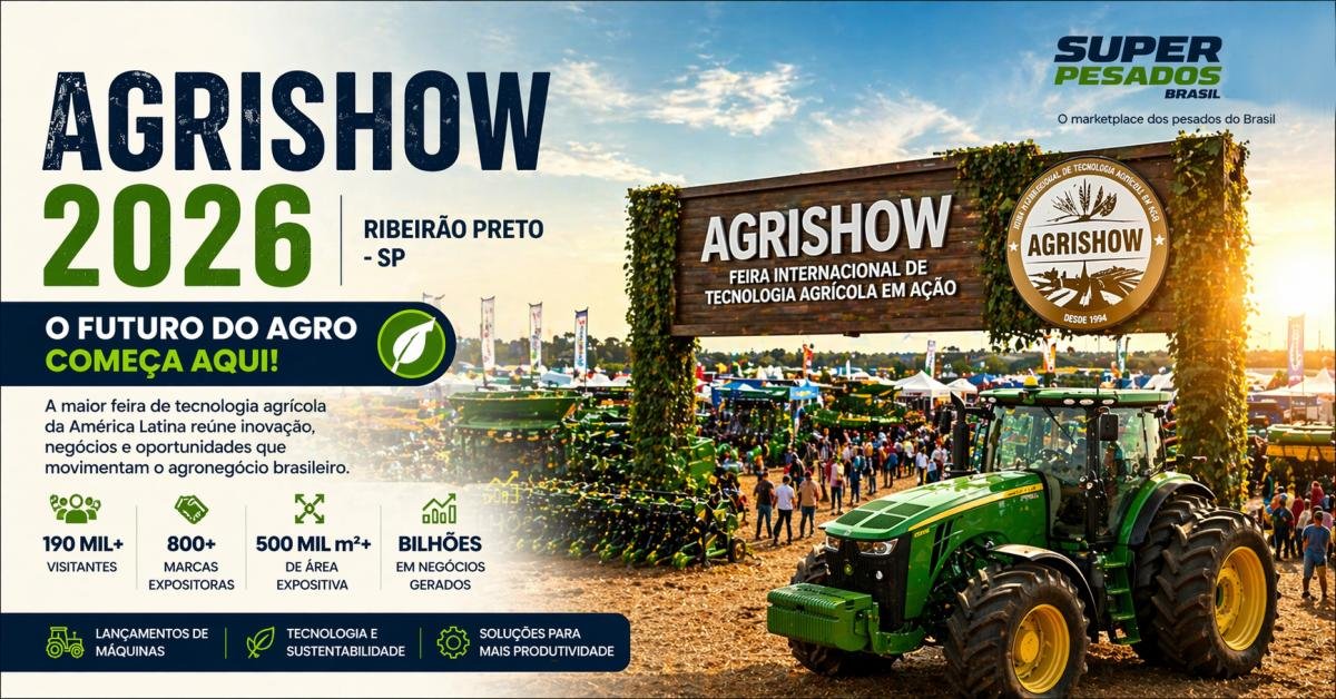 AGRISHOW 2026 já movimenta o coração do agronegócio brasileiro em Ribeirão Preto e reforça seu papel como a maior feira de tecnologia agrícola da América Latina.