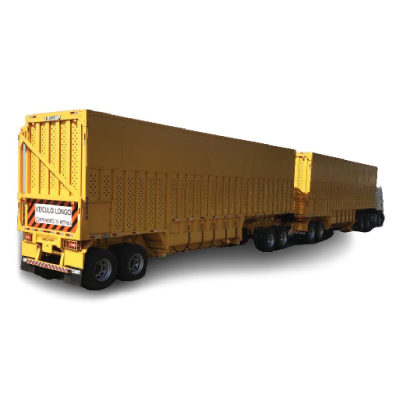 Caminhão com Bitrem Canavieiro 