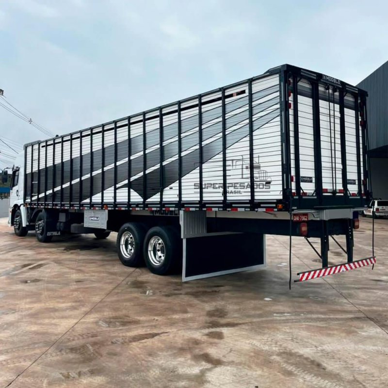 Caminhão VW CONSTELLATION 24.280 8x2 BITRUCK 2015 COM CARROCERIA BOIADEIRA 